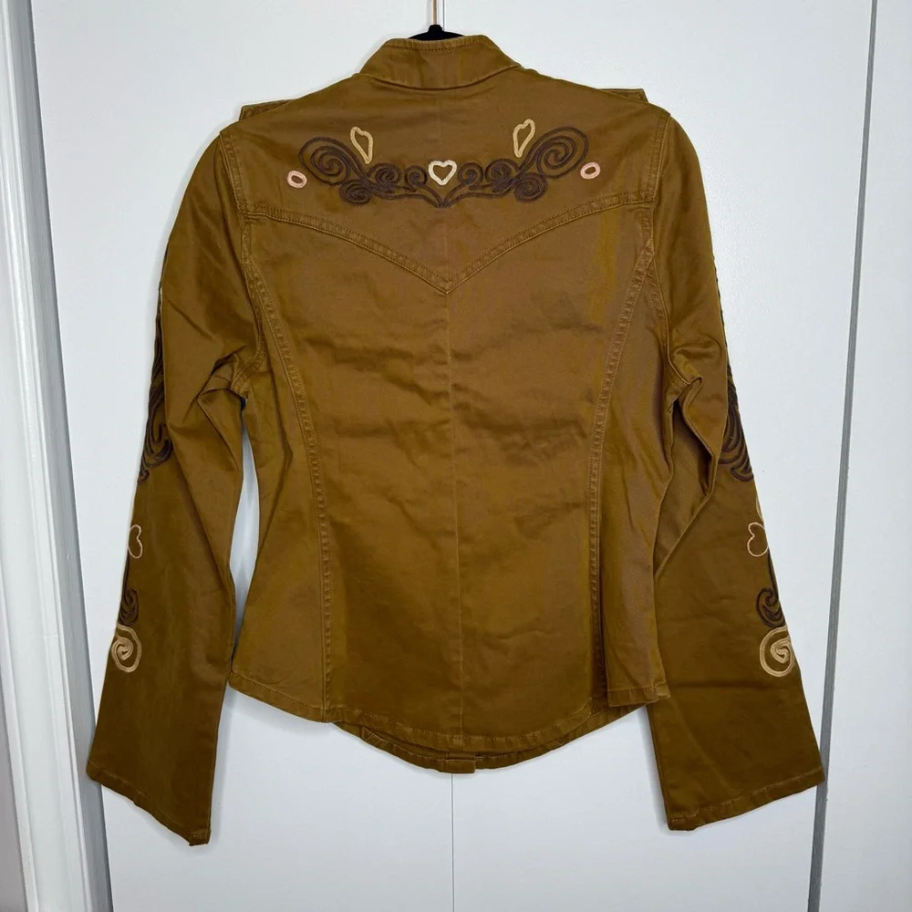 Wrangler X Lainey Wilson Embroidered Utility Jacket Brown - Medium - Picture 9 of 10